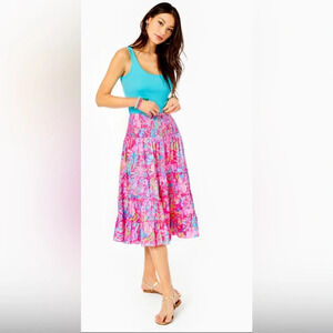 Lilly Pulitzer Deavan Midi Skirt small